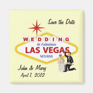 Save the Date Wedding In Las Vegas Magnet