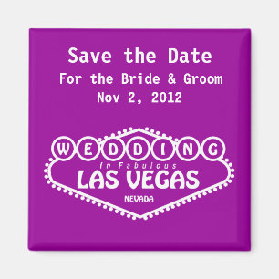 Save the Date Wedding In Las Vegas Magnet