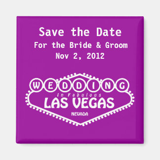 Save the Date Wedding In Las Vegas Magnet