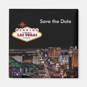 Save the Date WEDDING in Las Vegas Magnet