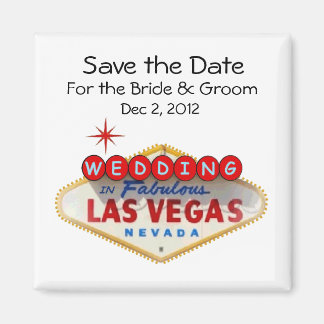 Save the Date Wedding In Las Vegas Magnet