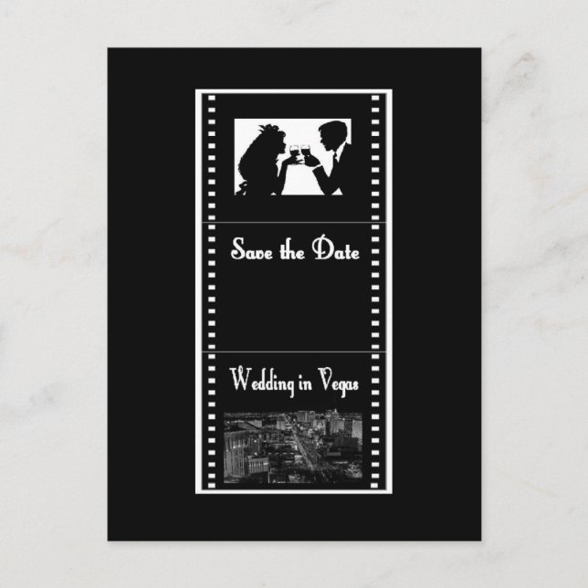 Save the Date Wedding in Vegas Postcard (Front)