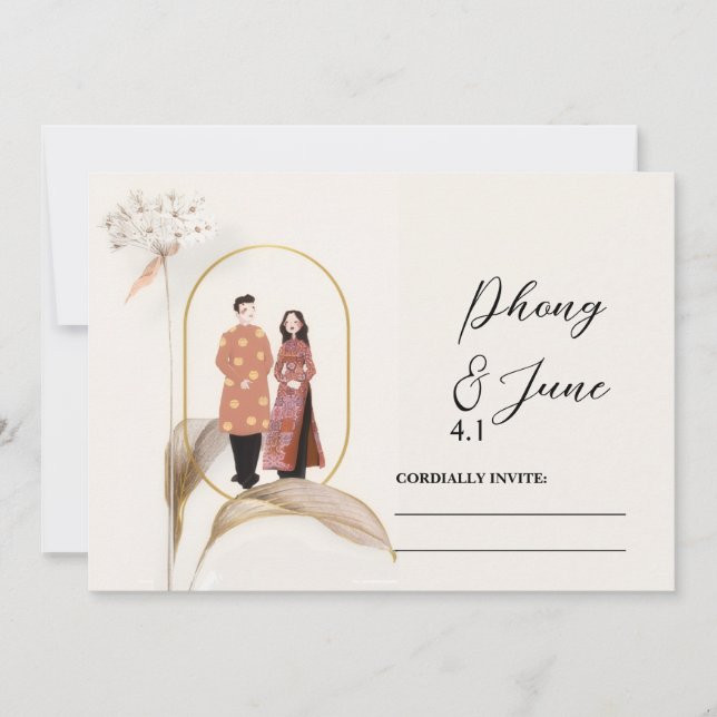 Save the Date Wedding Invitation Card (Front)