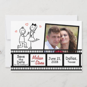 Save the Date wedding invitation design.