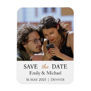 Save The Date Wedding Invitation Photo Magnet
