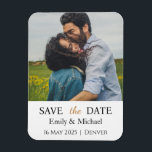 Save The Date Wedding Invitation Photo Magnet<br><div class="desc">Upload your favourite photo add your details - easily done.</div>