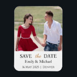 Save The Date Wedding Invitation Photo Magnet<br><div class="desc">Upload your favourite photo,  add your details - easily done.</div>