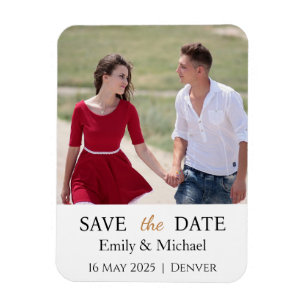Save The Date Wedding Invitation Photo Magnet