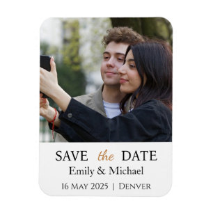 Save The Date Wedding Invitation Photo Magnet
