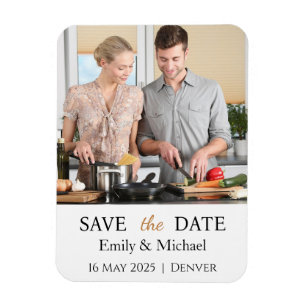 Save The Date Wedding Invitation Photo Magnet