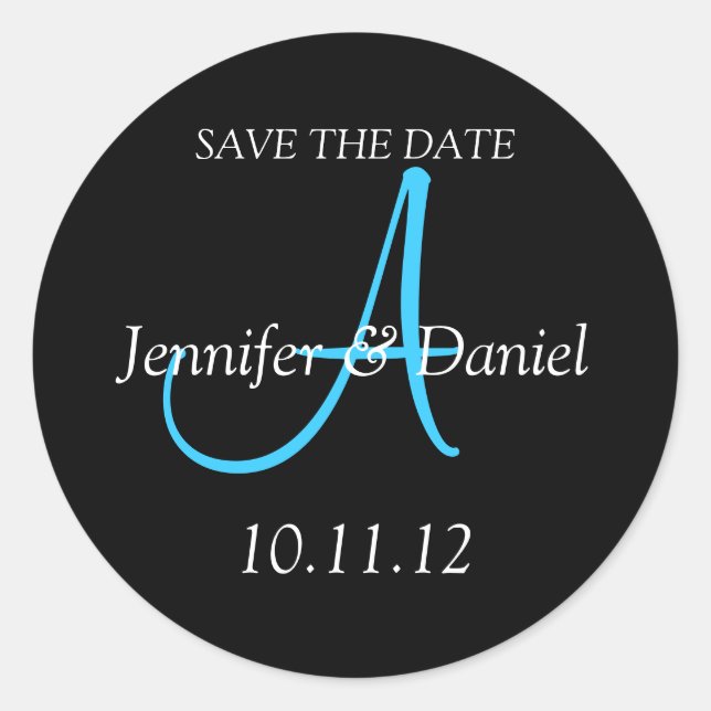 Save The Date Wedding Invitation Stickers (Front)