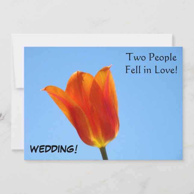 Save the Date! Wedding Invitations Cards Tulips (Front)