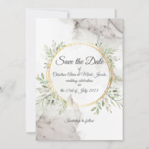 Save the date wedding invite
