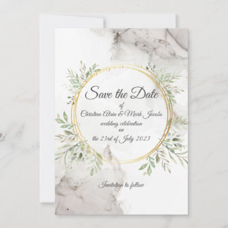 Save the date wedding invite