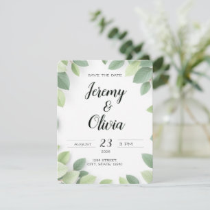 Save The Date Wedding Invite Simple