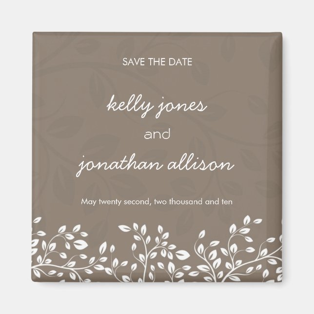 Save the Date Wedding Magnet (Front)