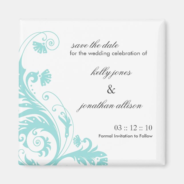 Save the Date Wedding Magnet (Front)