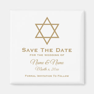 Save The Date Wedding Magnet : Star of David