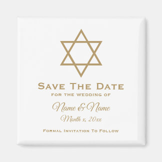 Save The Date Wedding Magnet : Star of David