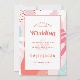 Save The Date Wedding   Modern Geometric Pattern