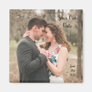 Save The Date Wedding Photo Magnet