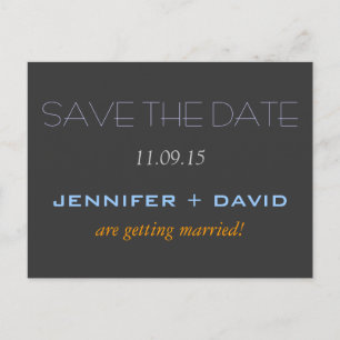 Save the Date Wedding Postcard
