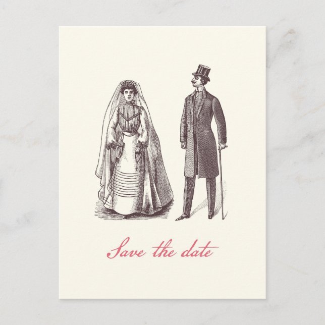 Save the Date Wedding Postcard (Front)
