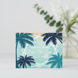 Save the date wedding postcard