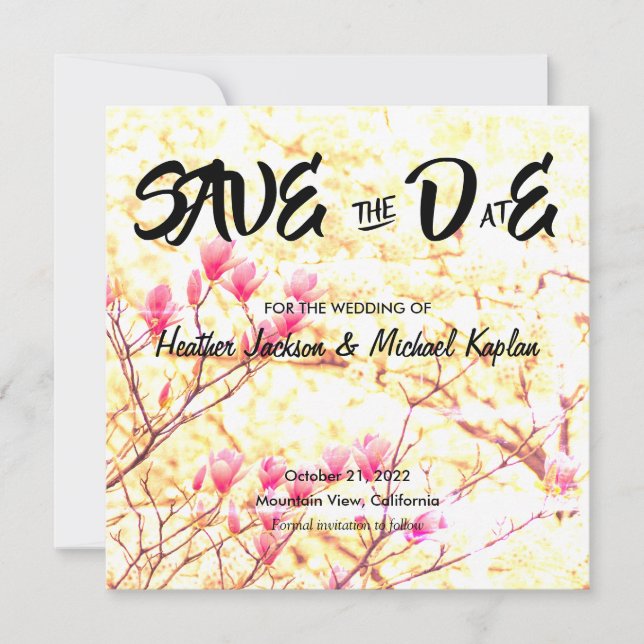 Save the Date Wedding Professional Classic Flowers (Front)