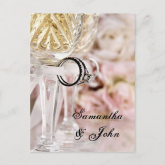 Save the Date - Wedding Rings Announcement Postcard