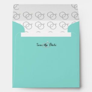 Save the Date Wedding Rings Bridal Shower Party Envelopes