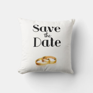 Save the Date Wedding Rings Cushion