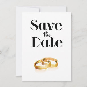Save the Date Wedding Rings Invitation