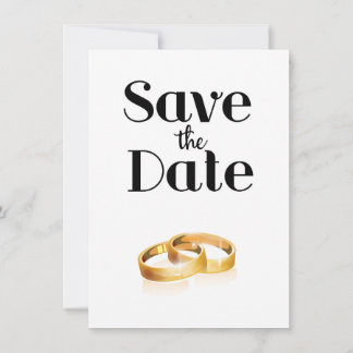 Save the Date Wedding Rings Invitation