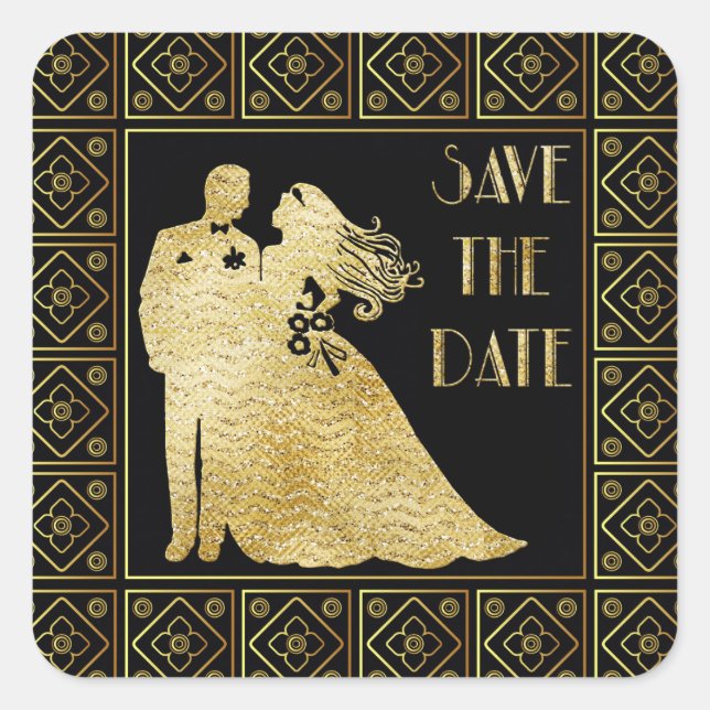 save the date wedding stickers (Front)