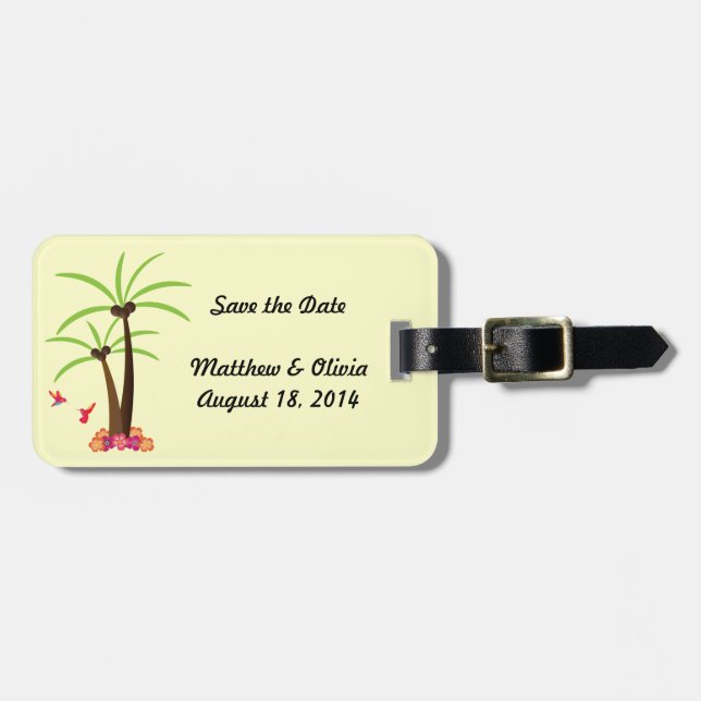Save the Date Wedding Tags (Front Horizontal)