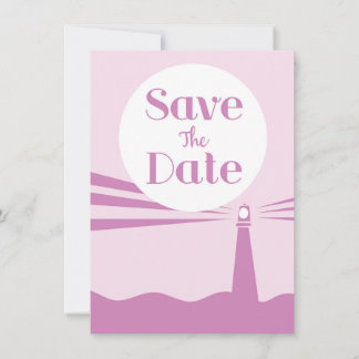 Save The Date Wedding Vintage Lighthouse Invitation