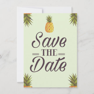 Save The Date Wedding Vintage Pineapples Invitation