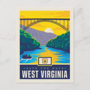 Save the Date   West Virginia Invitation Postcard