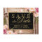 Save the Date Western Rustic Country Wood Floral