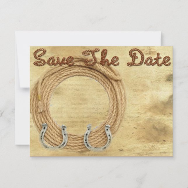 Save the Date Western Wedding invitation (Front)