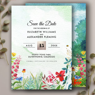 Save the Date. Wild Meadow Summer Forest Cards