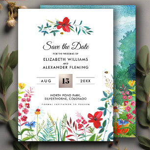 Save the Date. Wild Meadow Summer Forest Cards