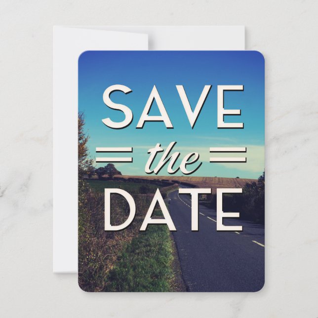 Save the Date winding road (Front)