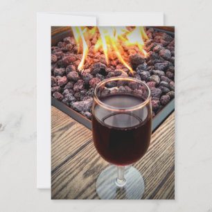 SAVE THE DATE, WINE GLASS, FIRE PIT, WEDDINGS SAVE THE DATE