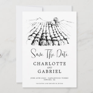 Save The Date Winery Wedding