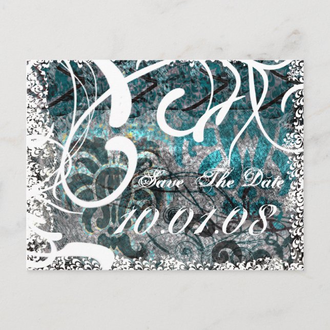 Save The Date - Winter/Fall  Wedding Announcement Postcard (Front)