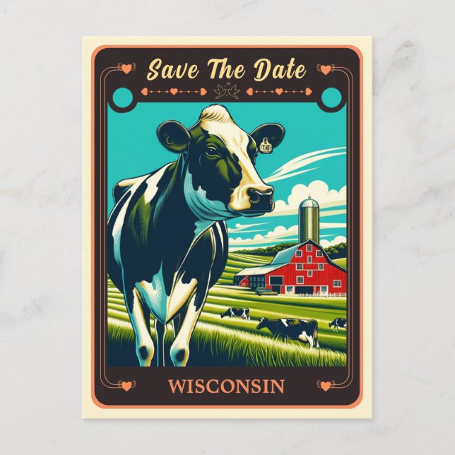 Save the Date | Wisconsin Invitation Postcard (Front)