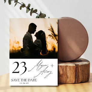 Save The Date With Photo Modern Save the date Invitation