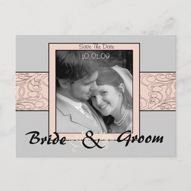 Save The Date with Your Photo Announcement Postcard (Front)